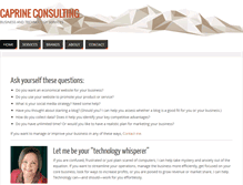 Tablet Screenshot of caprineconsulting.com